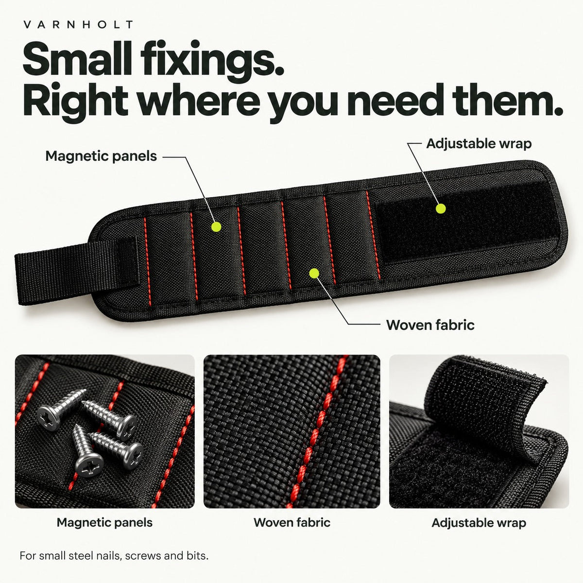 Varnholt Magnetic Tool Wristband
